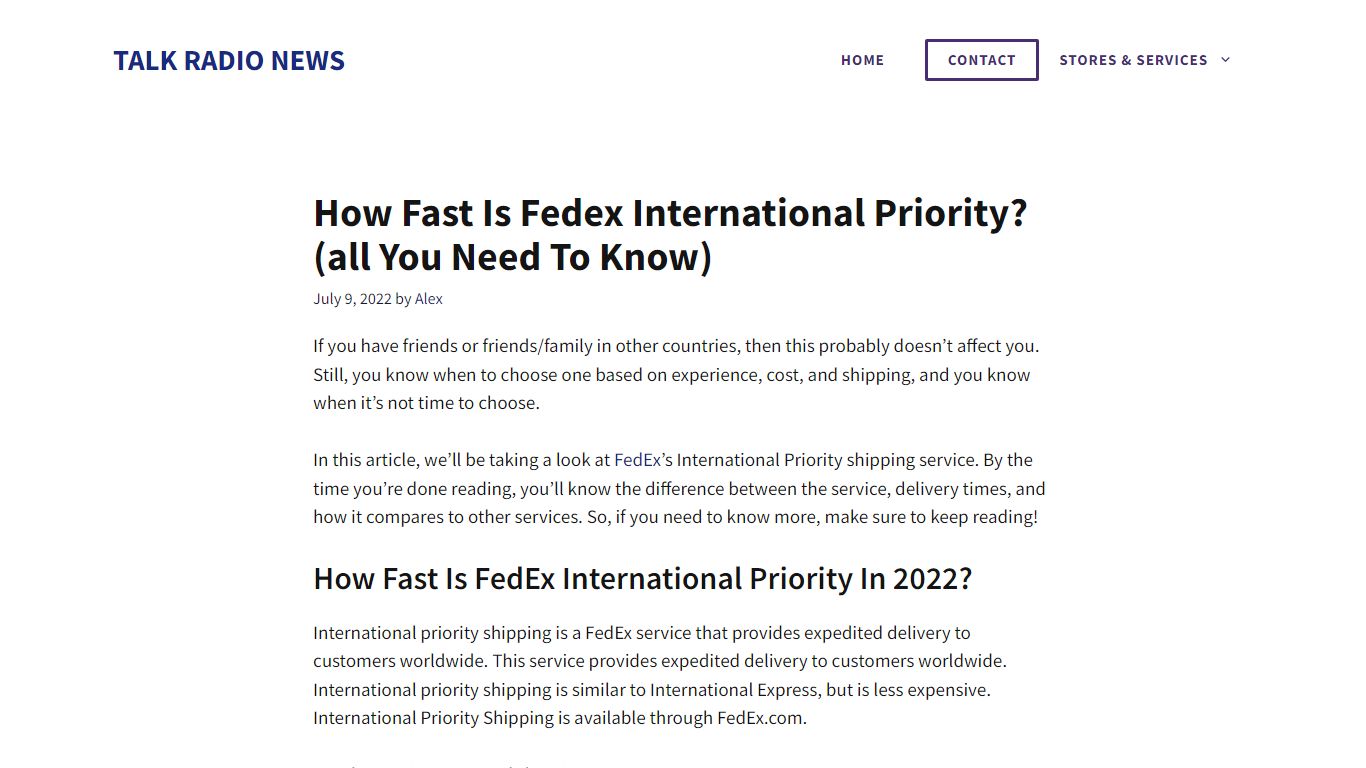 How Fast Is Fedex International Priority? (all You Need To Know)